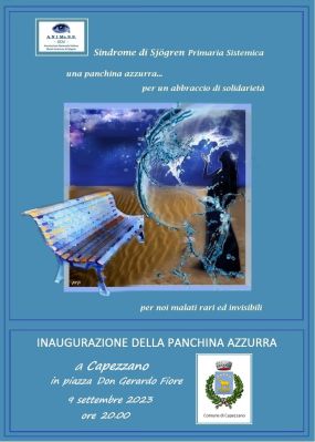 Panchina azzurra Sjögren, 9 settembre 2023, Capezzano (Salerno)