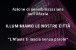 La Mole Antonelliana di Torino illuminata di viola, in occasione della Giornata Nazionale dell'Afasia dello scorso anno