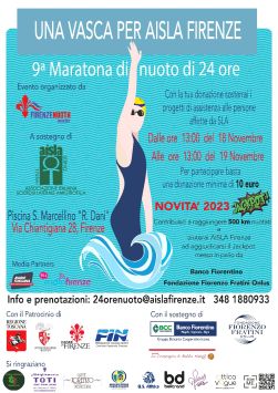 Maratona nuoto per AISLA Firenze - 18-19 novembre 2023