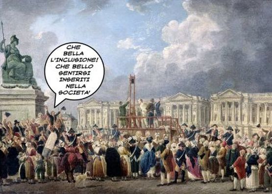 Pierre-Antoine Demachy, “Une exécution capitale, place de la Révolution” (1793) (fumetto di Gianni Minasso)