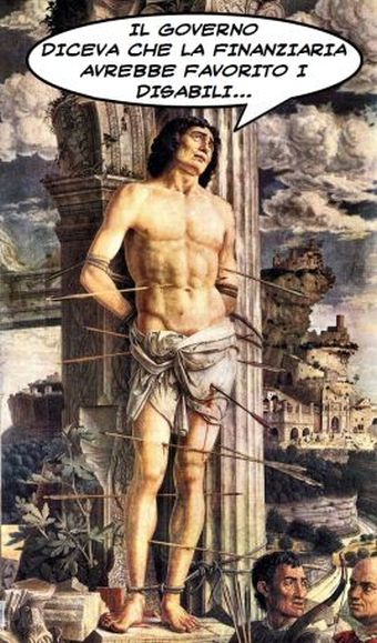 Andrea Mantegna, “San Sebastiano” (1481) (fumetto di Gianni Minasso)