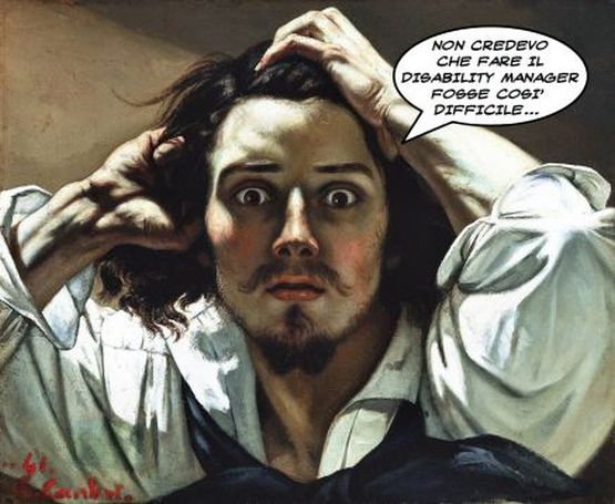 Gustave Courbet, “Le désespéré” (1843-45) (fumetto di Gianni Minasso)