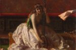 Federico Faruffini, "Suonatrice di liuto", 1865, olio su tela, collezione privata, è una delle opere esposte nella mostra "800 Lombardo"