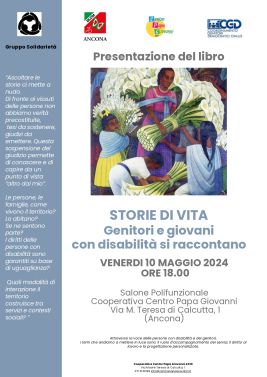 Libro del Gruppo Solidarietà, 2024, presentazione del 10 maggio ad Ancona