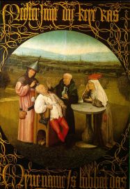 Hieronymus Bosch, La cura della follia (Estrazione della Pietra della Pazzia), 1475-1480