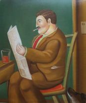 Fernando Botero, «Uomo che legge il giornale»
