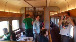 Un'immagine del treno con cui Walter Cagno ha attraversato l'Australia