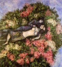 Marc Chagall, Gli amanti nel sambuco, 1929 (particolare)