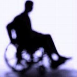Immagine sfuocata di persona con disabilità