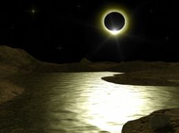 Eclisse di un sole alieno (immagine di fantasia. Per gentile concessione del sito Astrolab)