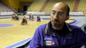 Il commissario tecnico della Nazionale Italiana di wheelchair hockey Luca Maino
