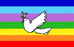 Bandiera della pace con la colomba