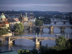 Un'immagine panoramica della città di Praga