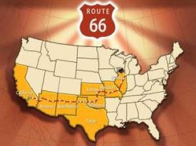 L'itinerario della Route 66, da Chicago a Los Angeles