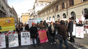 Roma, 3 dicembre 2009: un'immagine della manifestazione coordinata da Tutti e Scuola e Disabilandia