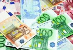 Banconote di euro di taglio vario