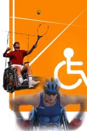 Collage di sportivi con disabilità