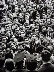 Roma, 24 febbraio 1968: prime manifestazioni studentesche di fronte alla Facoltà di Lettere