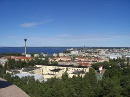 Un'immagine panoramica di Tampere, la terza città più popolosa della Finlandia