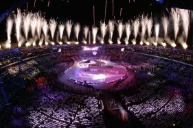 Un'immagine della cerimonia di chiusura delle Olimpiadi Invernali di Torino 2006