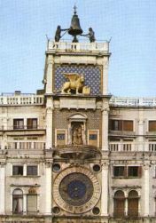 La Torre dell'Orologio o dei Mori in Piazza San Marco a Venezia