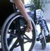 Particolare di persona con paraplegia