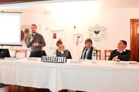Il tavolo dei relatori all'incontro di Casarsa della Delizia (Pordenone)
